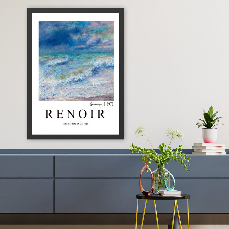 Peinture sur bois à cadre unique, L 22 po x H 30 po, Noir