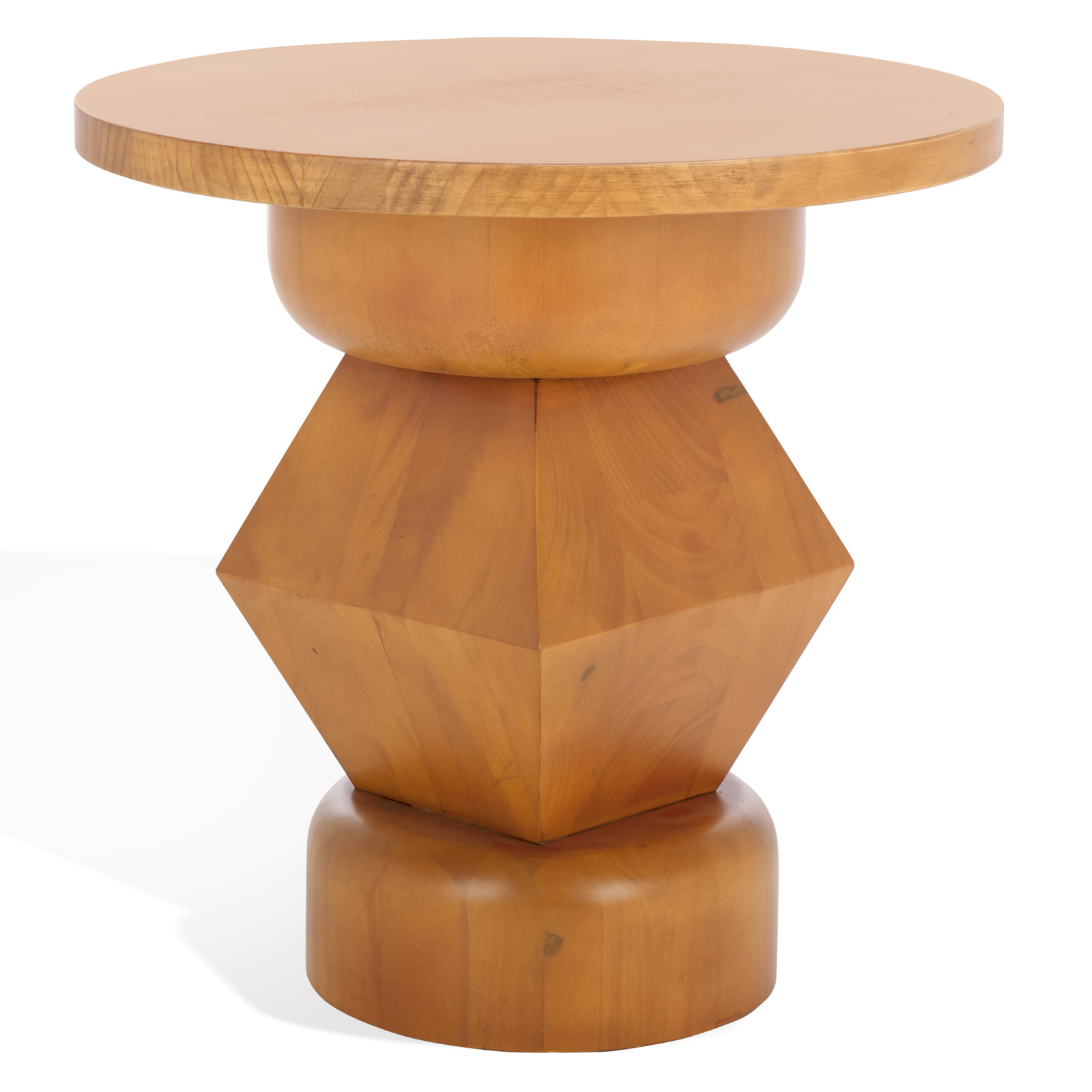 Claussen Round Wood Accent Table, Natural