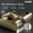 MASO Touchless Pull-Down Bathroom Sink Faucet, 2 Spray Modes, Temperature Display (°F), Motion Sensor, 360° Swivel, Single Handle, 1 or 3 Hole, Deck Plate, Vanity, Laundry & Bar, Brushed Gold-126101717