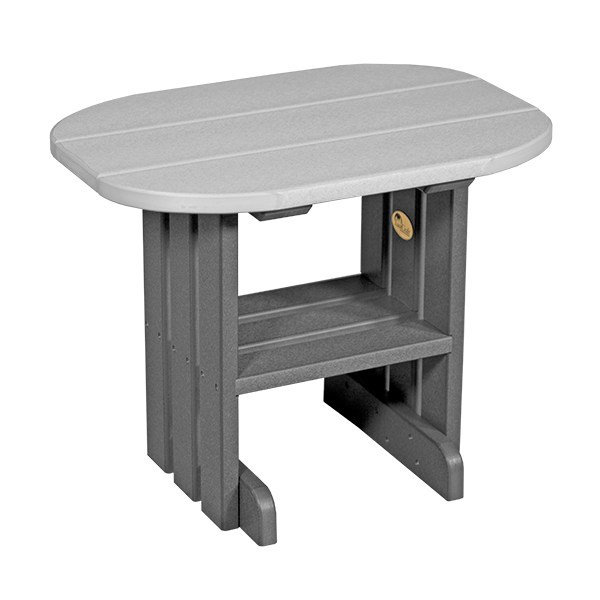 Table d’appoint en plastique Azusa, Gris tourterelle, Ardoise