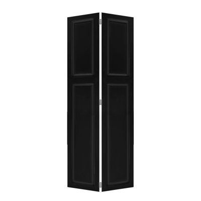 Porte de grange coulissante moderne en panneaux de fibres à densité moyenne en noyer noir de 96 po x 41 po avec quincaillerie