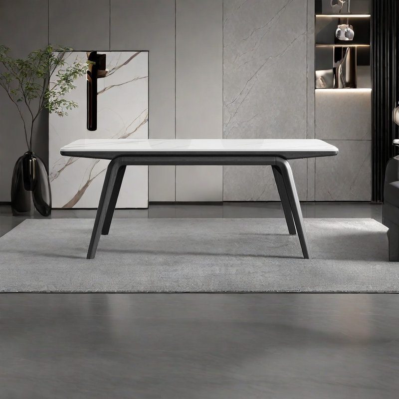 Table de salle à manger rectangulaire petite famille, H 29,5 po x L 55,1 po x l 31,4 po