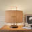 Lampe de table en rotin 2 lumières