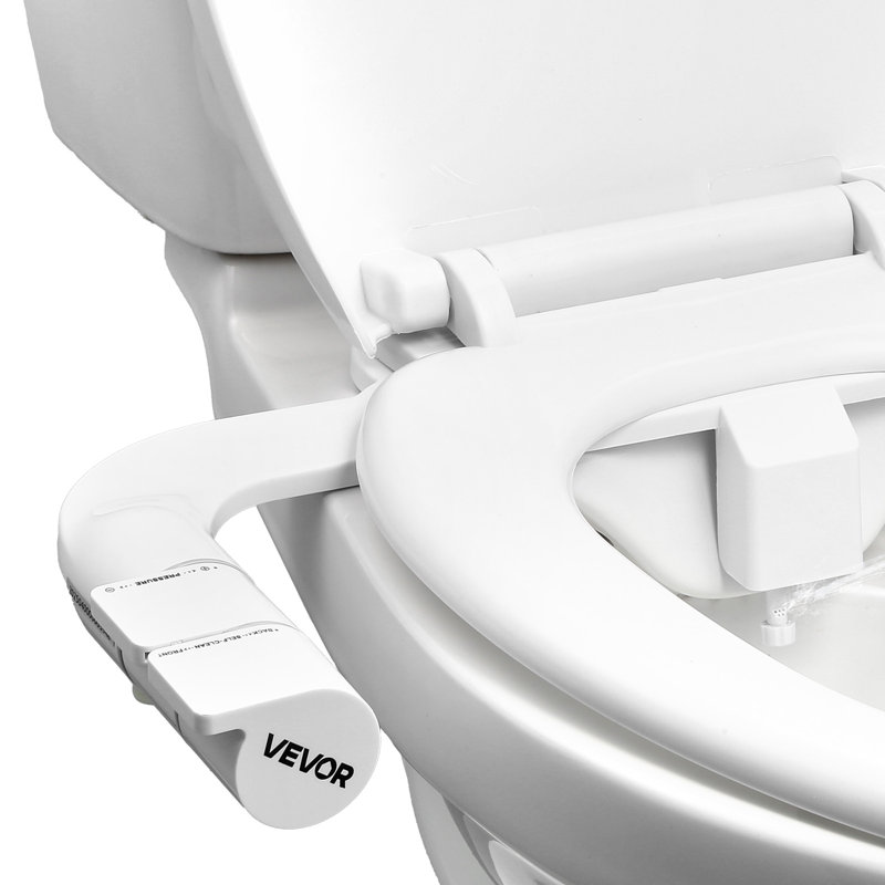 Bidet Attachment for Toilet Self-Cleaning Dual Nozzles Adjustable Pressure
