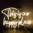 This Is Our Happy Place Neon Sign Happy Place Neon Signs For Wall Decor Dimmable Warm White LED Signs For Bedroom Classroom Cave Home Bar Birthday Party Game Zone Decor Neon Classroom Sign
