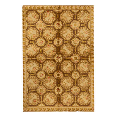 Handmade Silk and Wool Area Rug
