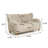 Modern Sofas, 58 Inch Chenille Fabric Loveseat, Compact Curved Back for Home