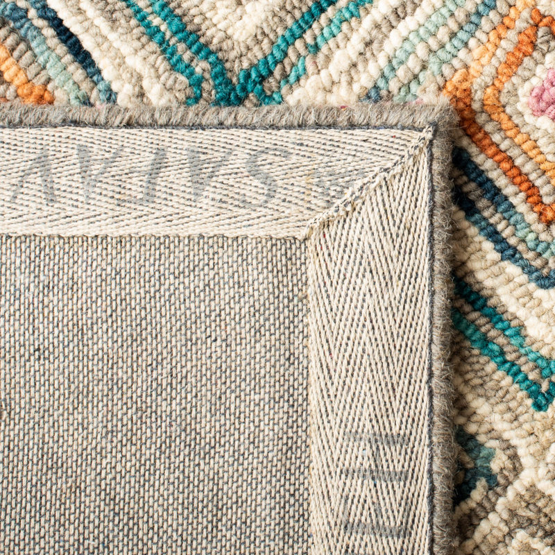 Deyoung Hand Tufted Wool Geometric Rug, Rectangle 8' x 10'