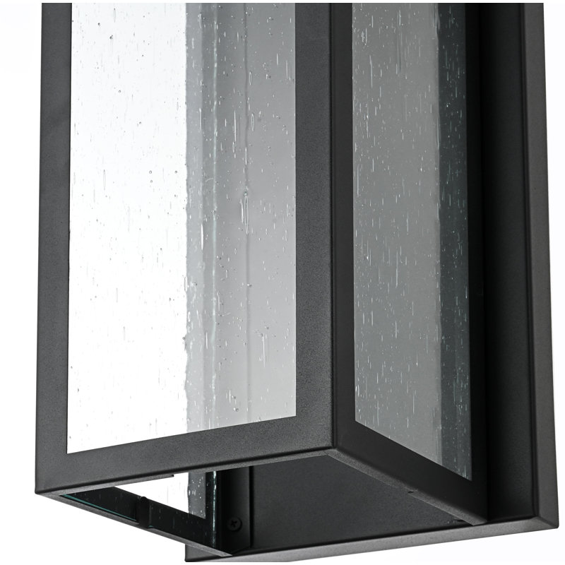 Waast Lohmann Outdoor Wall Sconce in Black, 18.5" H x 6.5" W x 7" D