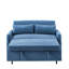 Lit escamotable avec grand rangement et coussins - 55,1 po - bleu pour le salon, la chambre à coucher, la chambre d'appoint, les ports réglables, les poches et 2 appartements, bureau-919849235