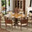 Evonia 59-Inch 8-Seat Round Solid Wood Dining Table
