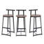 Ensemble de 3 tabourets de bar à hauteur de comptoir avec dossier ergonomique et repose-pieds, idéal pour un îlot de cuisine et un décor moderne-2117585246