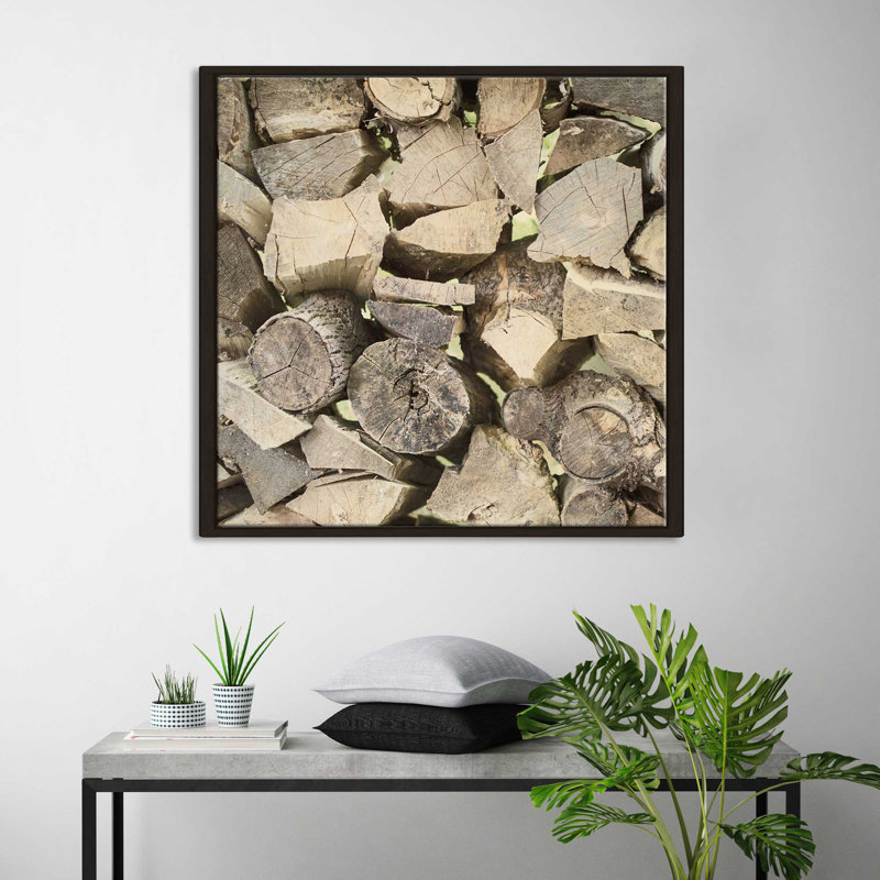 Chop II Crop - reproduction de photo sur toile, H 27,5 po x l 27,5 po x P 2 po, Cadre flottant espresso