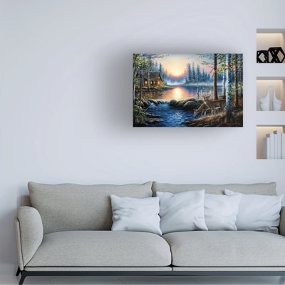Art mural sur toile tendue «Chuck Black», art mural «Total Bliss» pour le salon, la chambre à coucher ou le bureau - 22 x 32