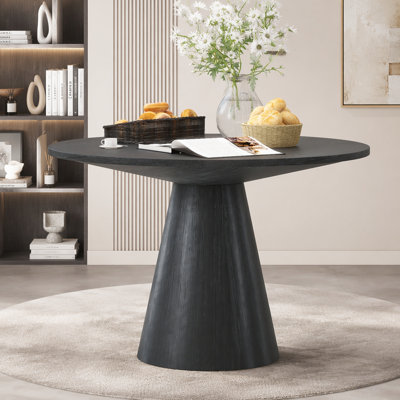 Retro Round Dining Table Minimalist Elegant Table for Living Room, Dining Room