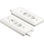 Paire de loquets inclinables Prime-Line, fabrication en plastique blanc, à ressorts, entraxes de 2 1/8 po (1 paire)