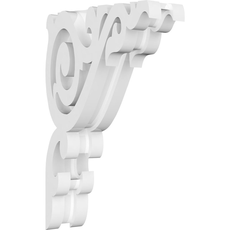 Corbeau en PVC de qualité architecturale Baile, H 8 po x l 5 po x P 1,875 po