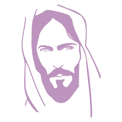 Décalcomanie murale face of jesus