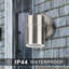 Silver 11.5cm H Outdoor Sconce