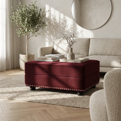 Repose-pieds luxueux en velours avec fonctionnalité polyvalente pour les espaces de vie et les bureaux