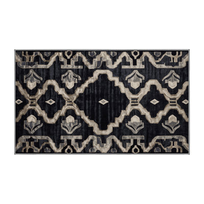Machine Washable Gray Area Rug
