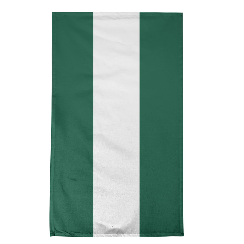 Serviette de thé à rayures pour équipe de football tampa bay, Vert/blanc, Polyester sergé