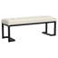 Banc rembourré capitonné Mira Vanilla Boucle