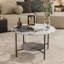 Danelis Floor Shelf Coffee Table with Storage