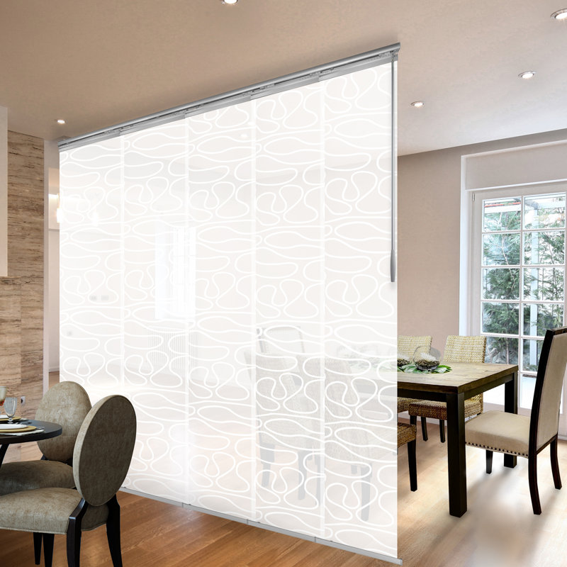 Store vertical semi-diaphane, Nickel satiné, L 110 po x L 116 po