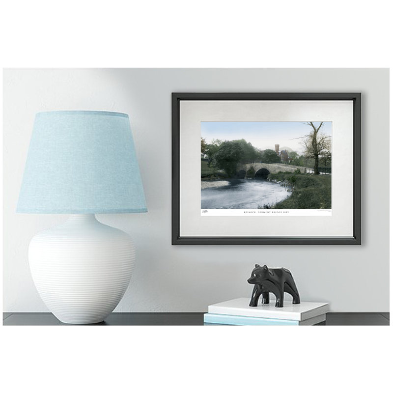 Keswick, Derwent Bridge 1889 by Francis Frith - Single Picture Frame Print, 28cm H x 36cm W x 2.3cm D