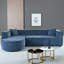 Canapé modulaire incurvé en forme de L de 109 po de style moderne | Chenille infroissable, mousse haute densité + ressorts ensachés, 2 coussins décoratifs, assemblage sans outil-1925745228