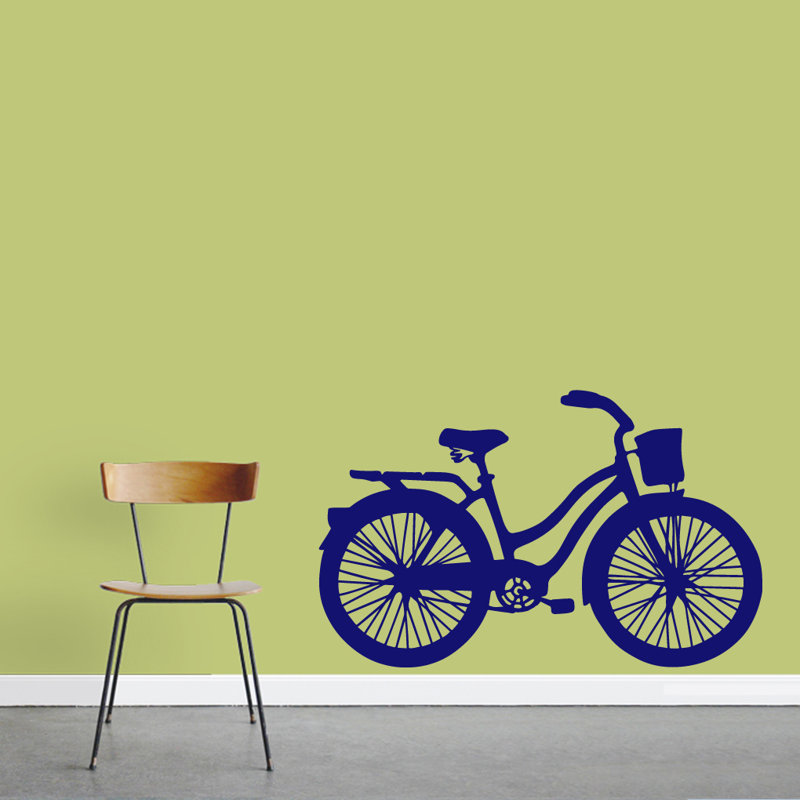 Adhésif décoratif vélo rétro, Bleu marine