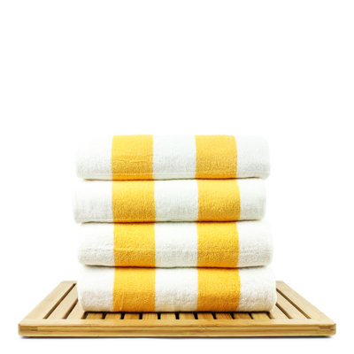 Ensemble de serviettes de bain 4 pièces 100% coton Isiah pool