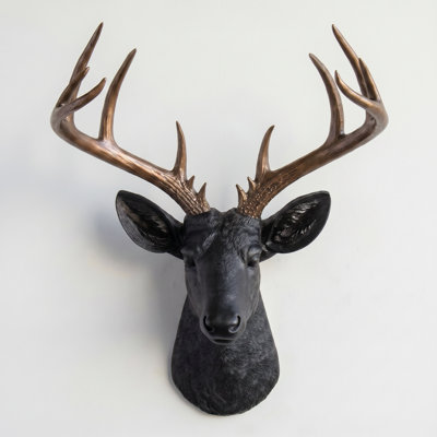 Grande décoration murale fausse tête de cerf