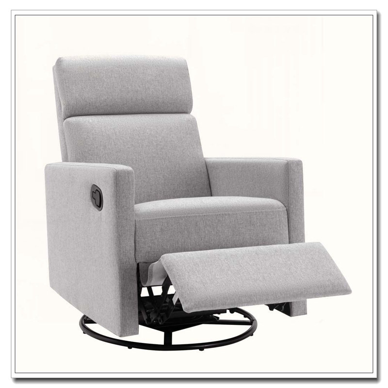Fauteuil inclinable et pivotant rembourré avec dossier moelleux