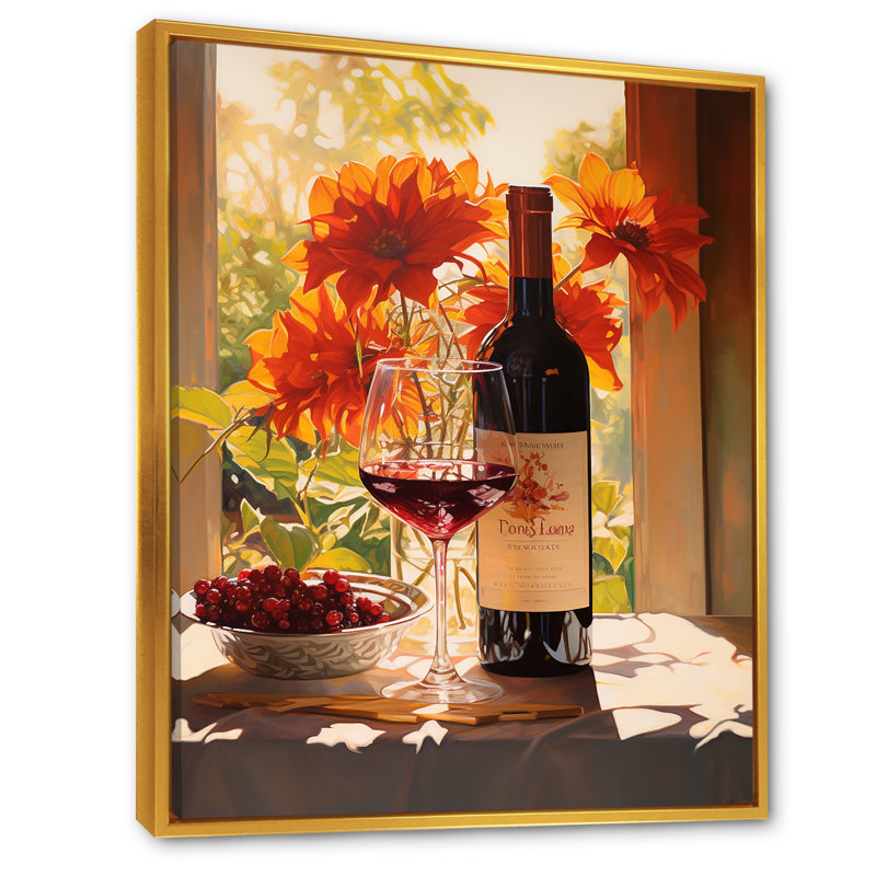 " Sangrias Spirit II ", Gold Floater Framed, 44" H x 34" W