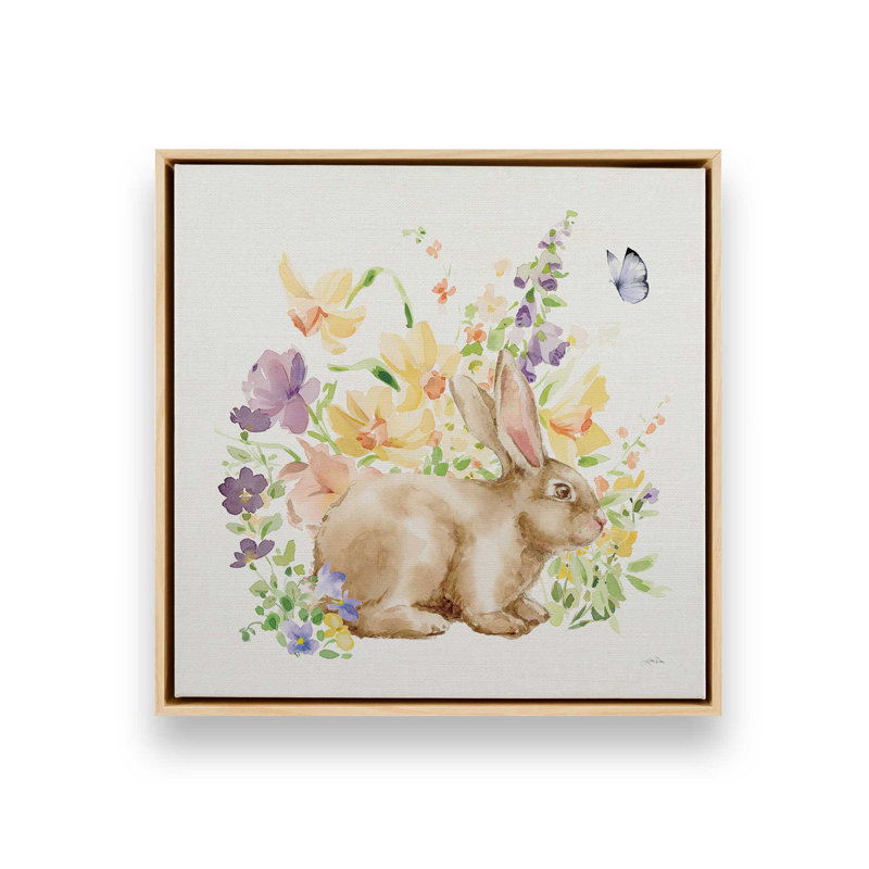 «Spring Celebration III» par Katrina Pete, reproduction d'art sur toile, H 36 po x l 36 po, Érable, Floater Frame