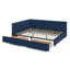  Structure de lit capitonnée avec rangement, canapé-lit avec dossier confortable et accoudoirs, lit pour chambre à coucher, salon, velours (85,5 po x 64,5 po x 29,5 po)-711097645-711097641