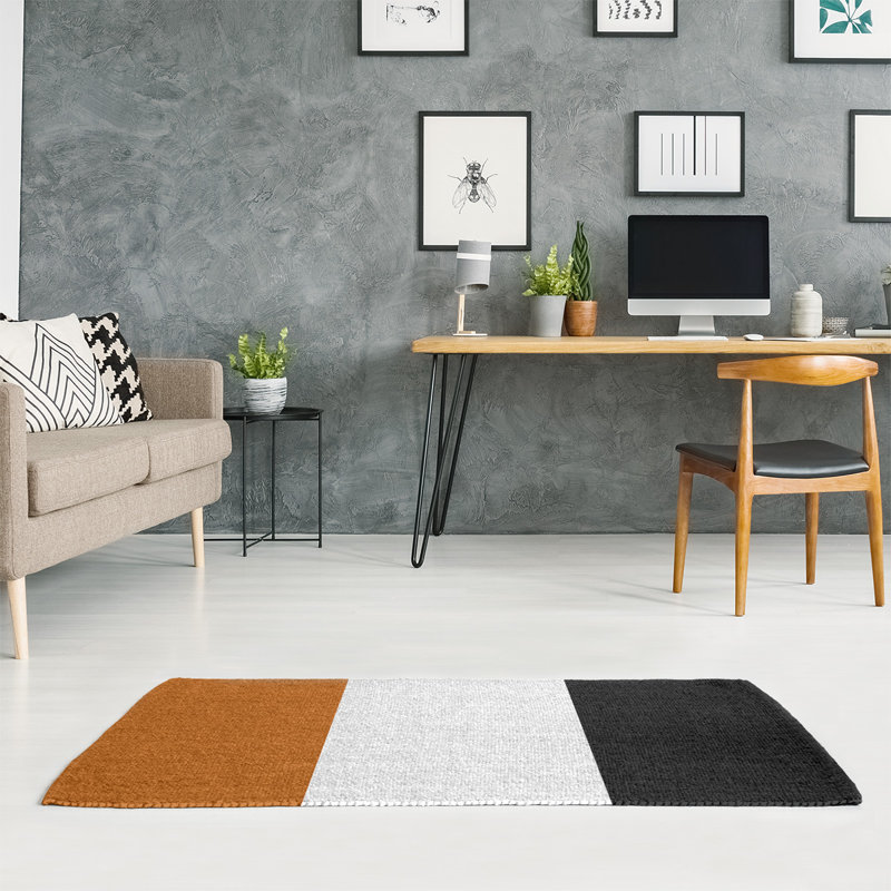 Tapis orange/noir, Rectangle 9 pi x 12 pi