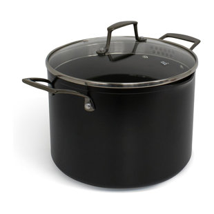 Blu. Marmite de cuisine 8,5 pte avec couvercle à double crépine, céramique non toxique, antiadhésive, sans PFA / pfoa, convient à toutes les surfaces de cuisson