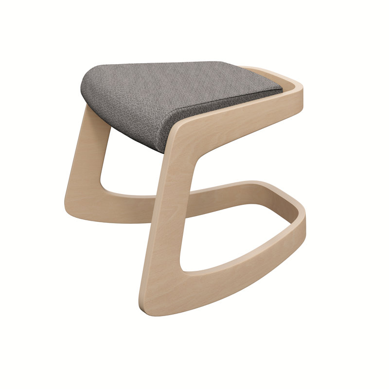 Tabouret Makau, Charbon, Bois clair