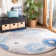 Tapis beige / bleu Kellems