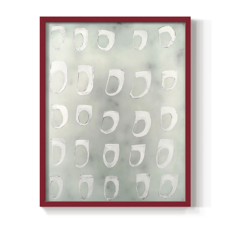"ABSTRACT Series DCCLXVII" par J Paul, Rouge, H 11 po x l 9 po