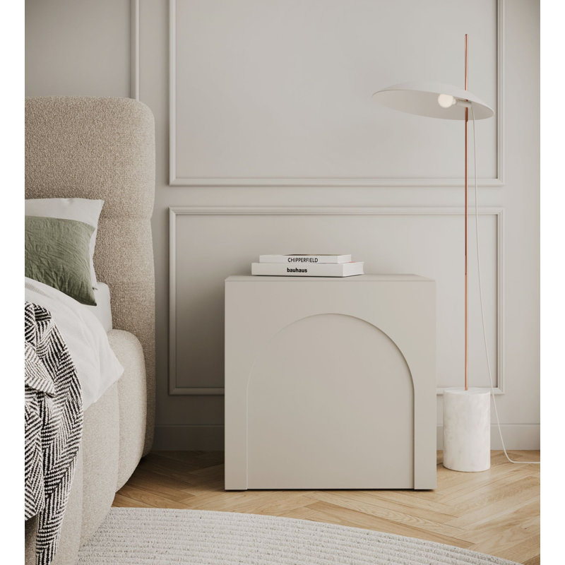 50cm W Manufactured Wood Bedside Table