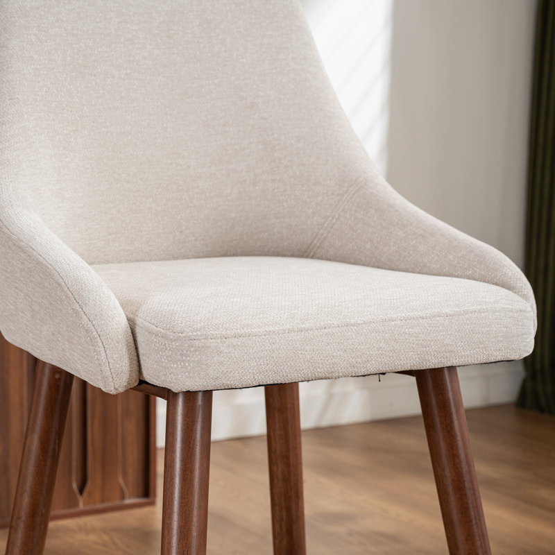 Tabouret de bar rembourré Verano Stoke, Chenille beige