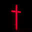 27,9 x 2 x 60 po, croix de Christian en forme de plexiglas avec lumière DEL, livrée en 3 parties