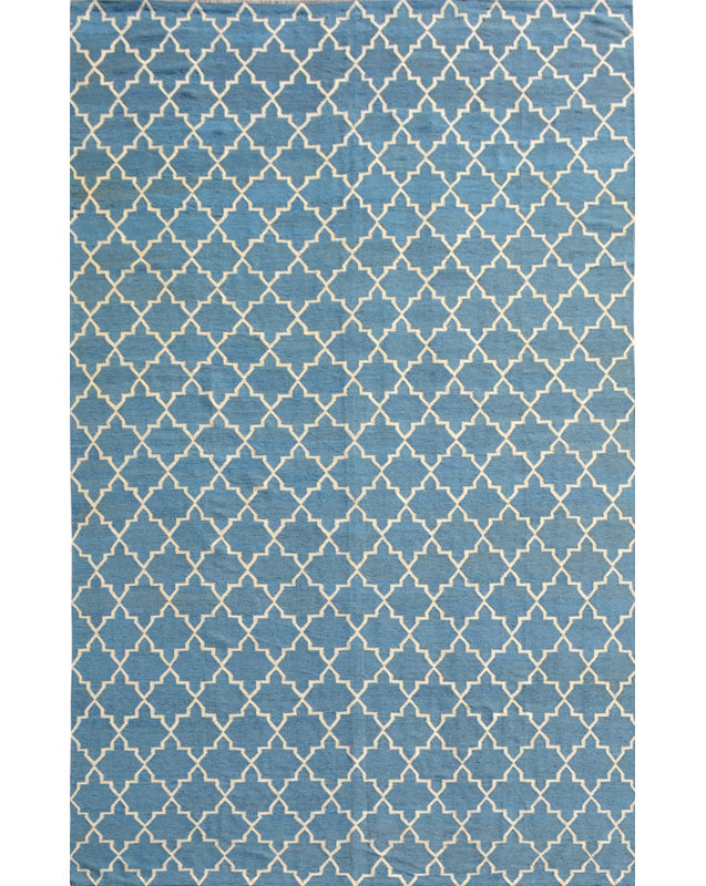 Geometric Area Rug in Blue