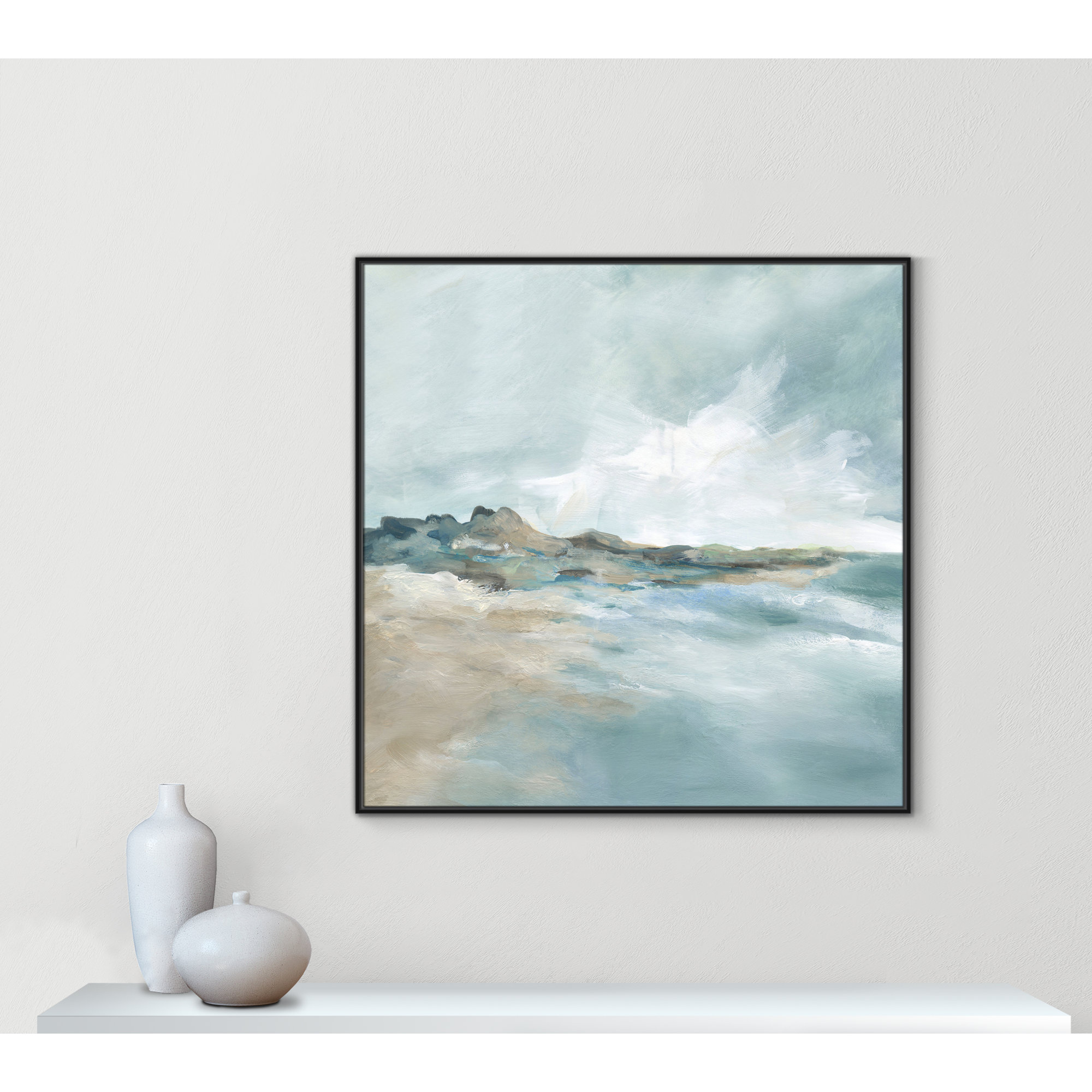 Sandpoint Print by Carol Robinson, 46.5" H x 46.5" W, Black