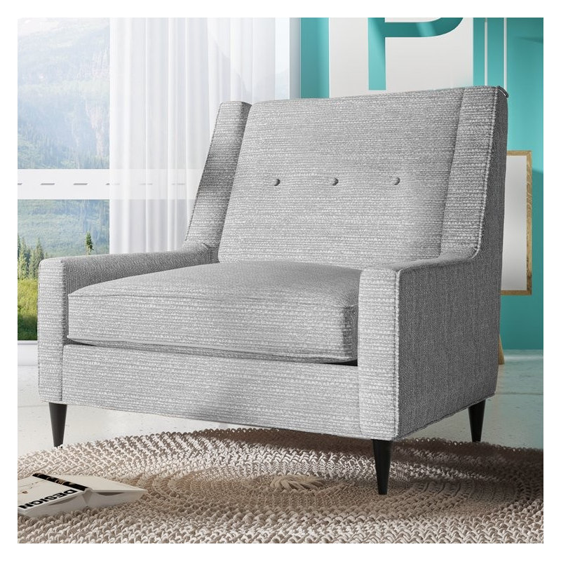 Augusta Plaza Upholstered Armchair, Grey