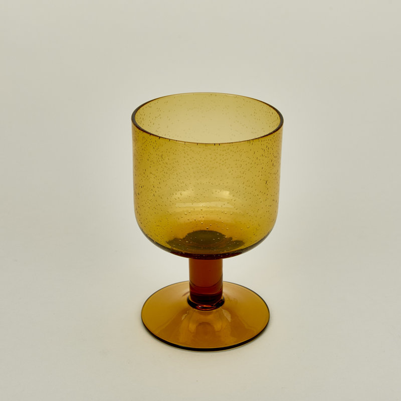 Simple Seeded Glassware, Amber